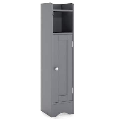 Costway Bathroom Storage Cabinet with Door Toilet Paper Holder Stand - See Details