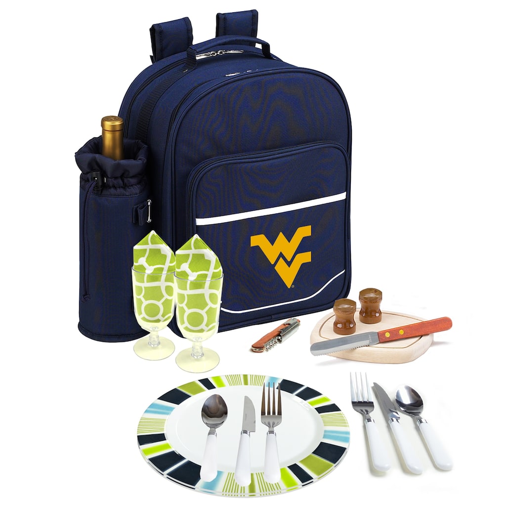 NCAA West Virginia Mountaineers Picnic Backpack Equipped for Two