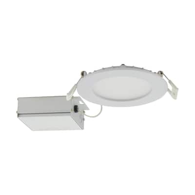10 Watt LED Direct Wire Downlight Edge-lit 4 in. CCT Selectable 120V Dimmable Round Remote Driver