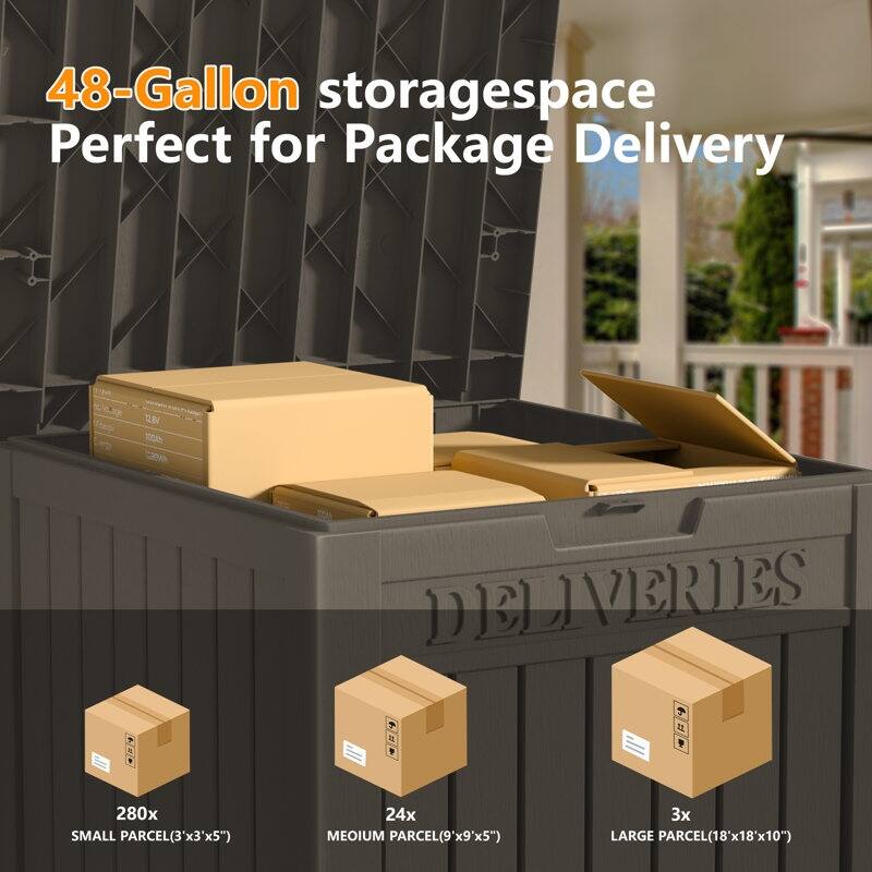 Outdoor Patio Storage Resin Lockable Deck Box