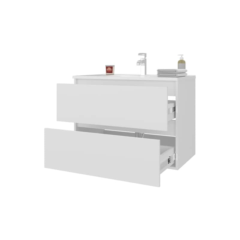 Smoot Floating Vanity with Two Drawers and Sink