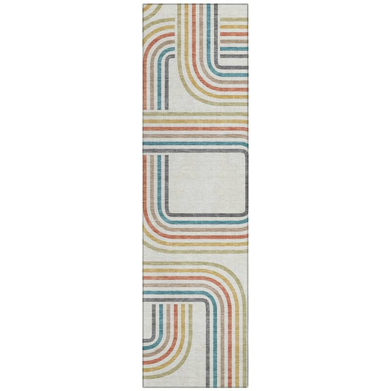 Machine Washable Indoor/ Outdoor Modern Leawood Chantille Rug