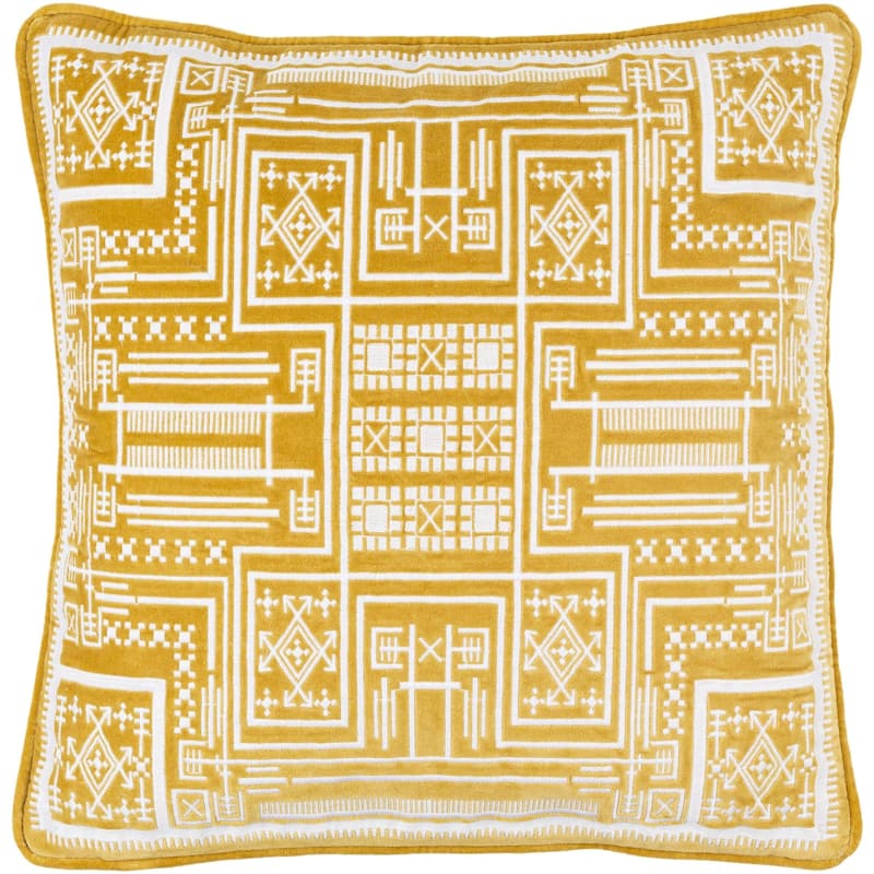 Colly Geometric Velvet Throw Pillow