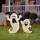 preview thumbnail 14 of 29, Glitzhome 3ft Lighted Halloween Ghosts Family Outdoor Décor with Warm white LEDs
