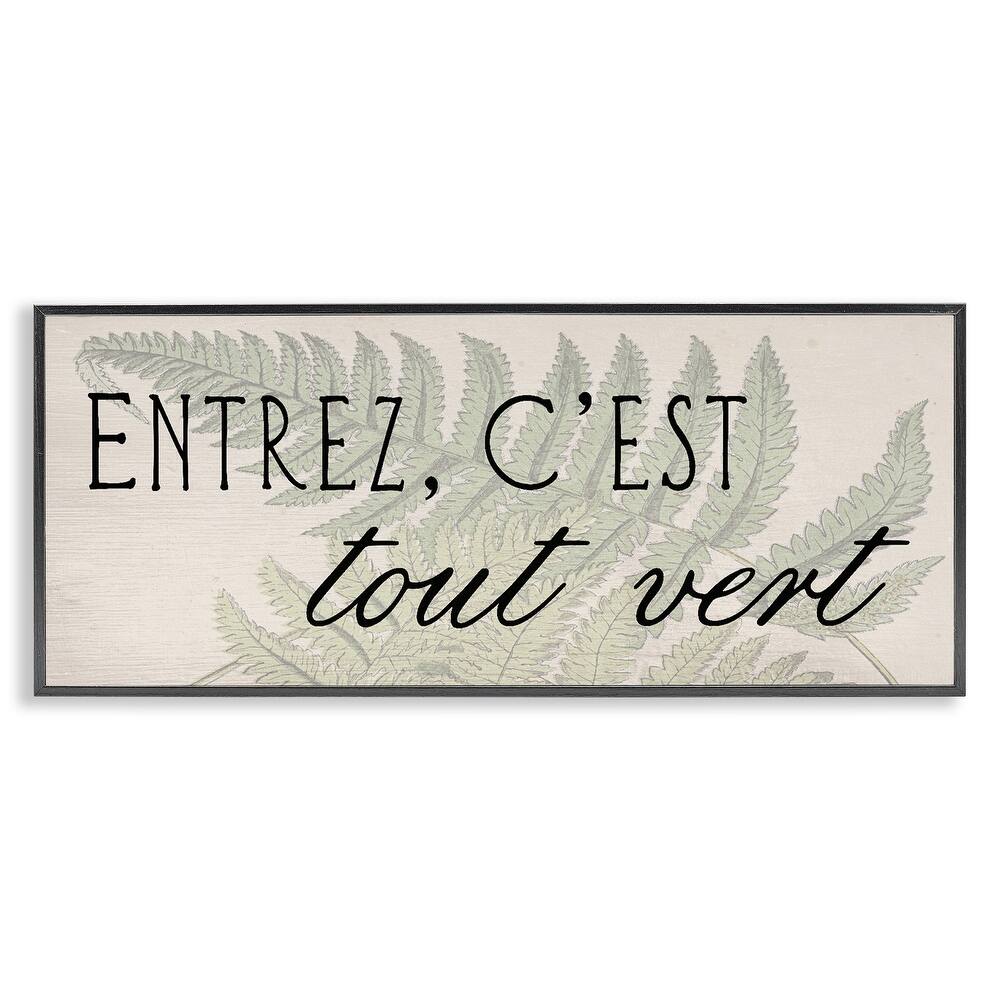 Stupell French It's All Green Framed Giclee Art Design By Lil' Rue