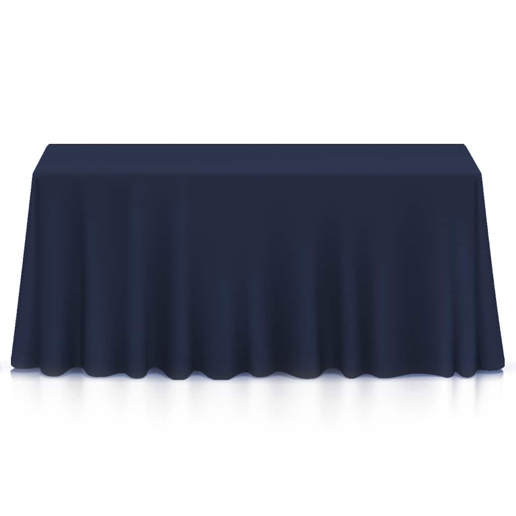 5pk 90 x 132in Polyester Tablecloths for Weddings Navy Blue