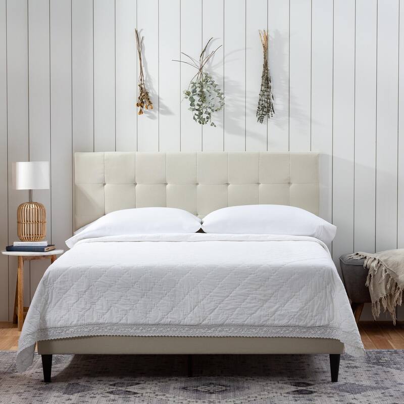 Brookside Tara Square Tufted Upholstered Platform Bed