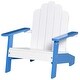 preview thumbnail 24 of 30, Outsunny Kids Pine Wood Adirondack Lounger Chair with Slat Style Backrest and Wide Seat for Age 1-4 - 20" x 19.75" x 20.75"