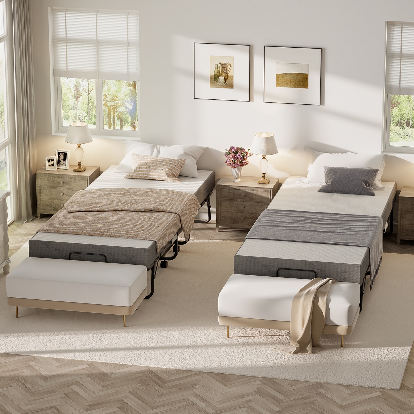 Folding Bed with 5 Inch Memory Foam Mattress Small Single Bed Extra Guest Bed with Wheel On Sale Bed Bath Beyond 41525370