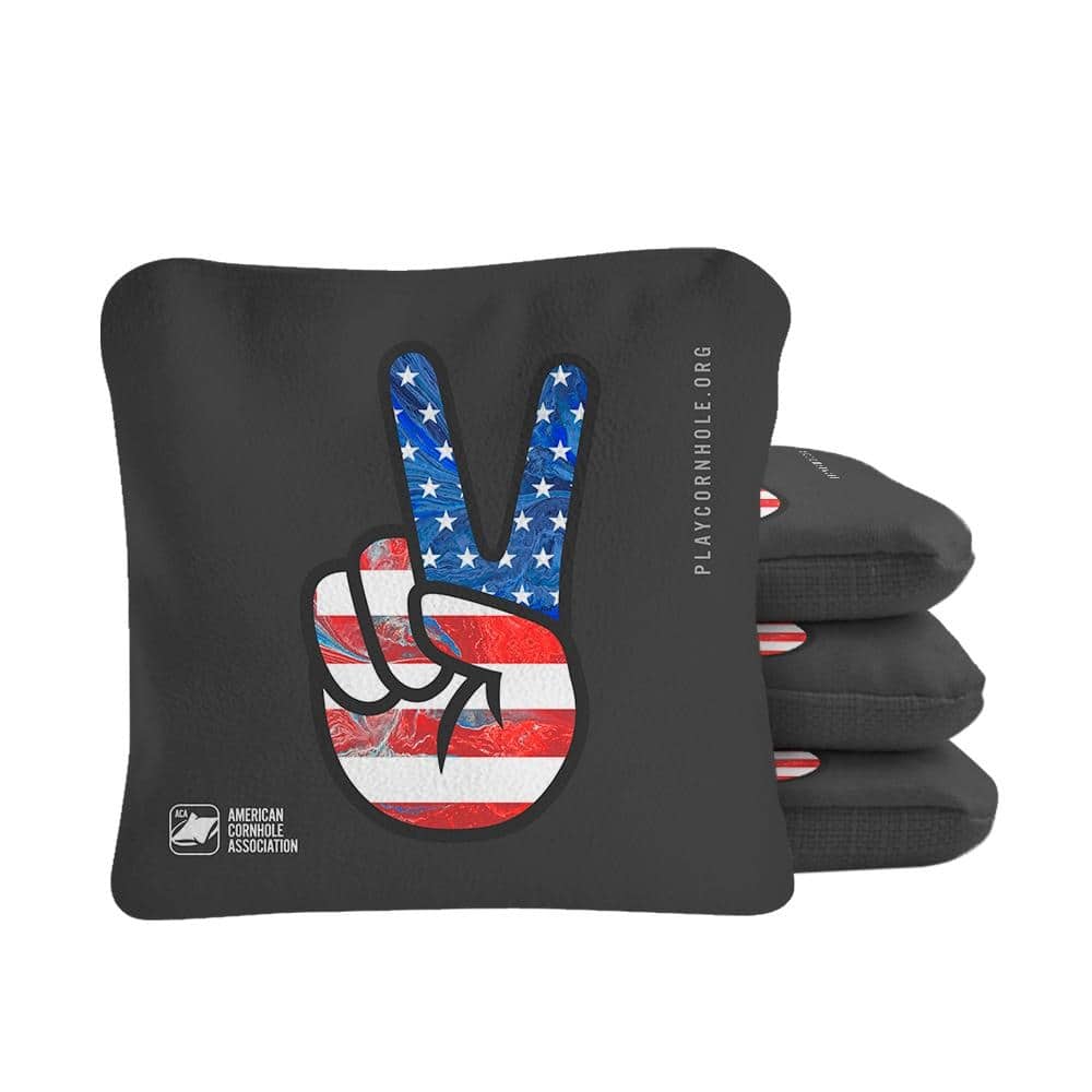Peace Love Freedom Dual Sided Cornhole Bags