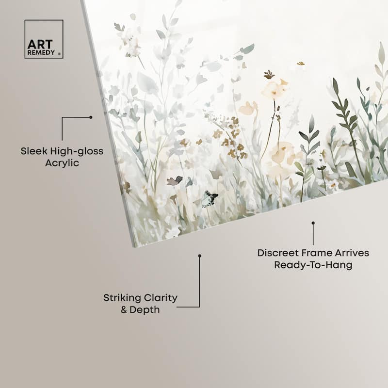Butterfly Field Acrylic by Art Remedy, Ready to Hang