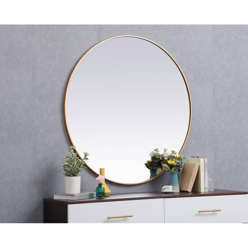Elegant Lighting Eternity 45" Diameter Circular Beveled Metal Framed