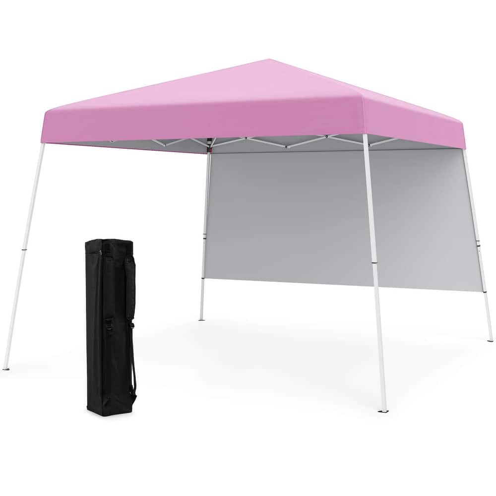 Costway 10 X 10FT Pop up Canopy Tent with 1 Sidewall, Portable - See Details