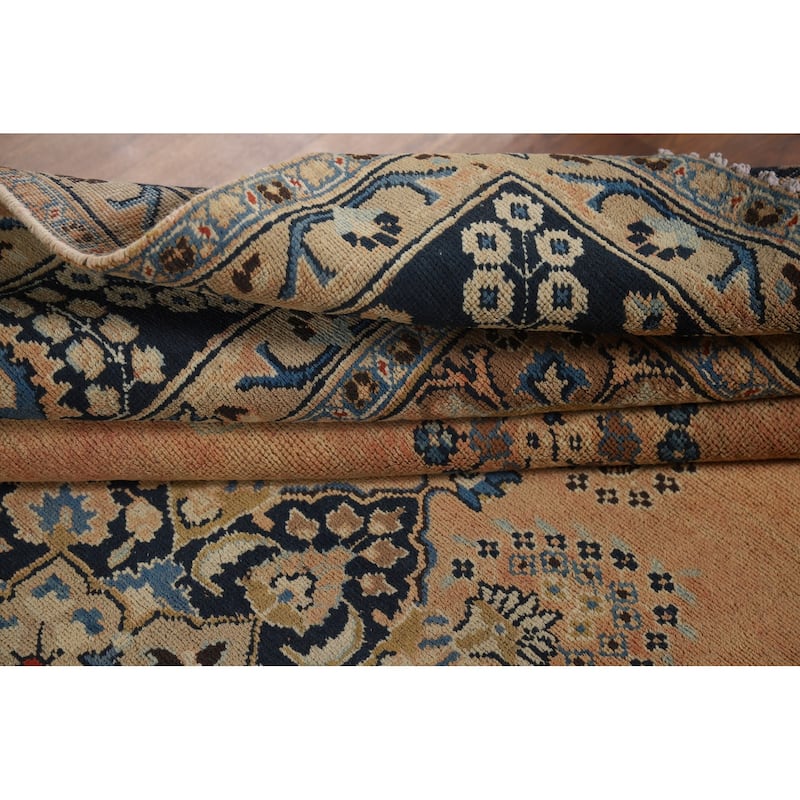 Mashad Vintage Persian Area Rug Handmade Wool Carpet - 6'4" x 9'8"