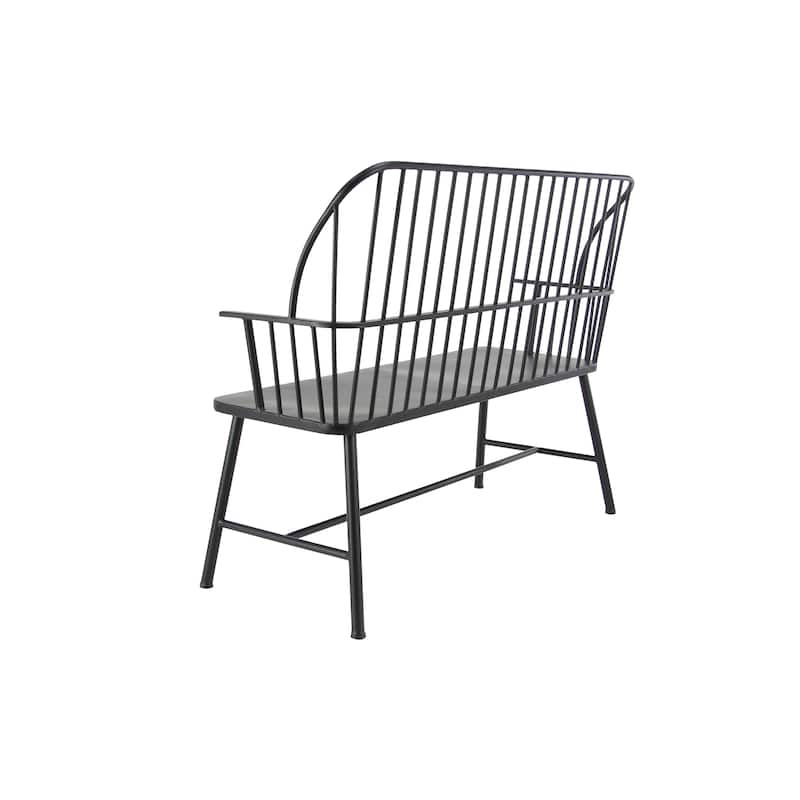 Iron Traditional Outdoor Bench 38 x 48 x 19