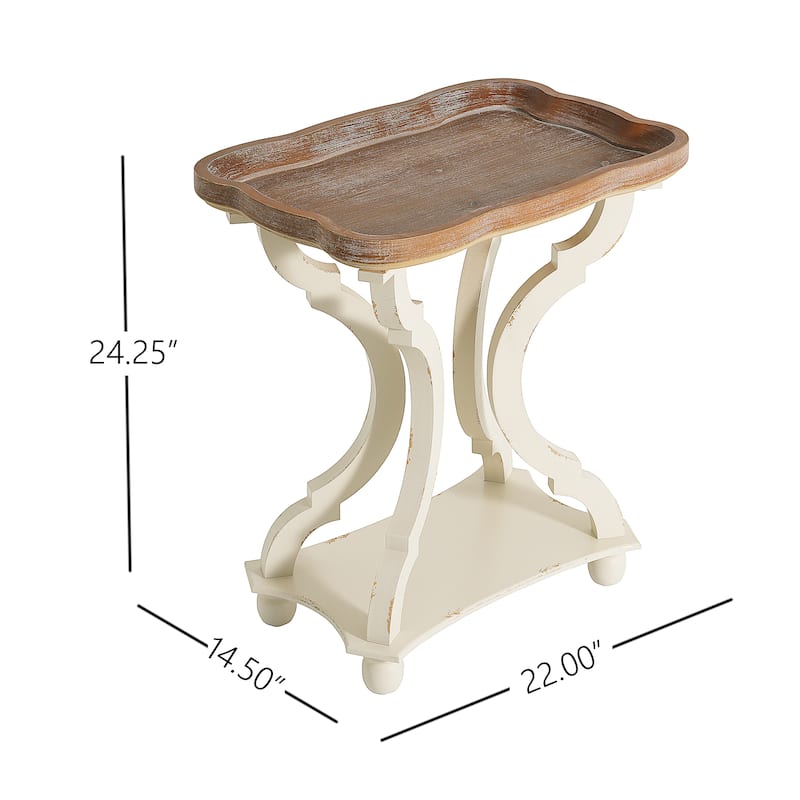 Ouray French Country Accent Table with Rectangular Top by Christopher Knight Home