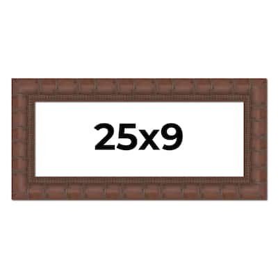 25x9 Frame Pewter Solid Wood Picture Frame Width 1.625 Inches | Interior Frame Depth 0.6875 Inches