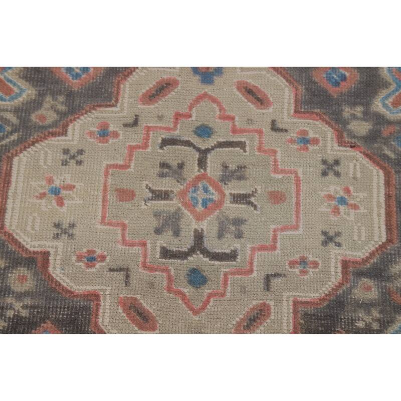 Geometric Tabriz Persian Rug Handmade Beige Wool Carpet - 8'2"x 10'9"