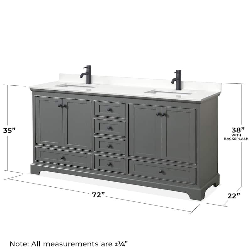 Wyndham Collection WCS202072D-QTZ-UNSM70 Deborah 72" Free Standing