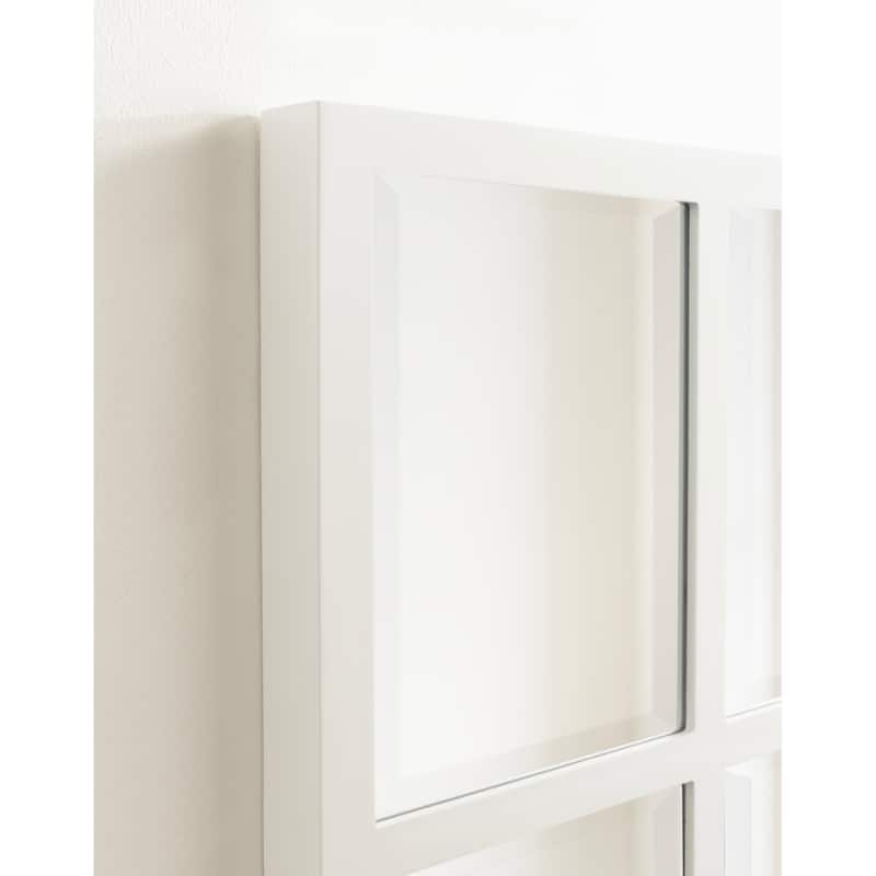 Kate and Laurel Stryker Windowpane Wall Mirror-Wood