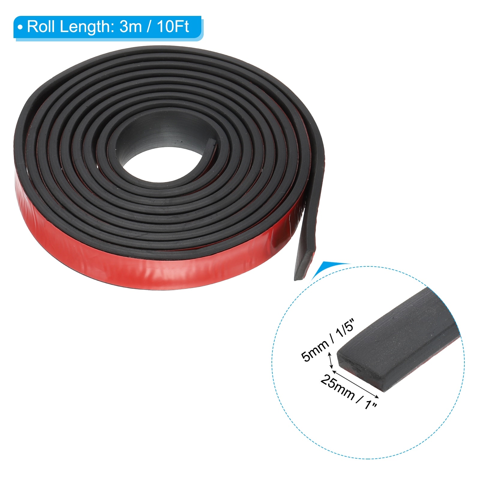 10Ft Weather Stripping Door Seal, 3/8