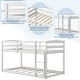 preview thumbnail 12 of 38, Costway Twin over Twin Low Bunk Bed with Guardrails Integrated Ladder - See Details