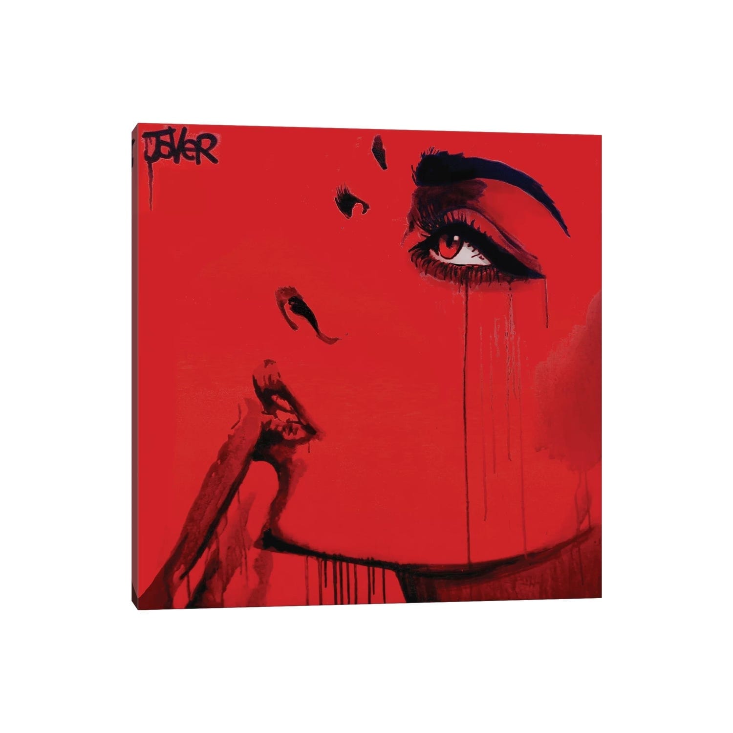 iCanvas "Never Know (red)" by Loui Jover Canvas Print