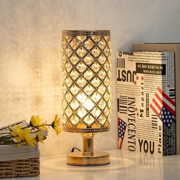 Antique gold bedside lamps hot sale