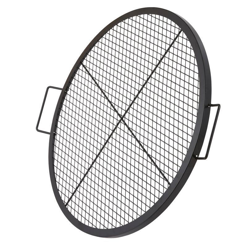 Anmytek 30 Inch Round Fire Pit Grill Grate with Handles
