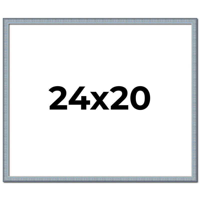 24x20 Frame Rustic Sky Blue Solid Wood Picture Frame | 0.75 Inch