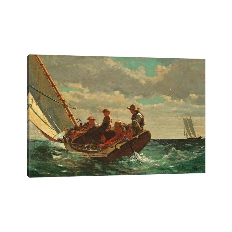 iCanvas "Breezing Up ( A Fair Wind), 1873-76" by Winslow Homer Canvas Print