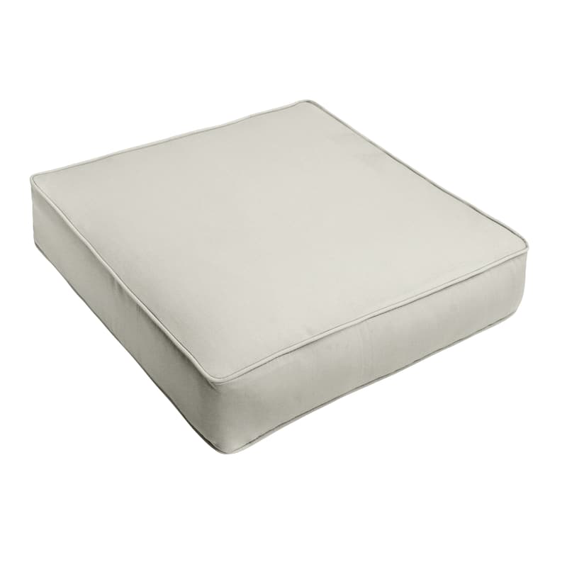 Sorra Home Indoor/Outdoor Solid Deep Seating Corded Cushion