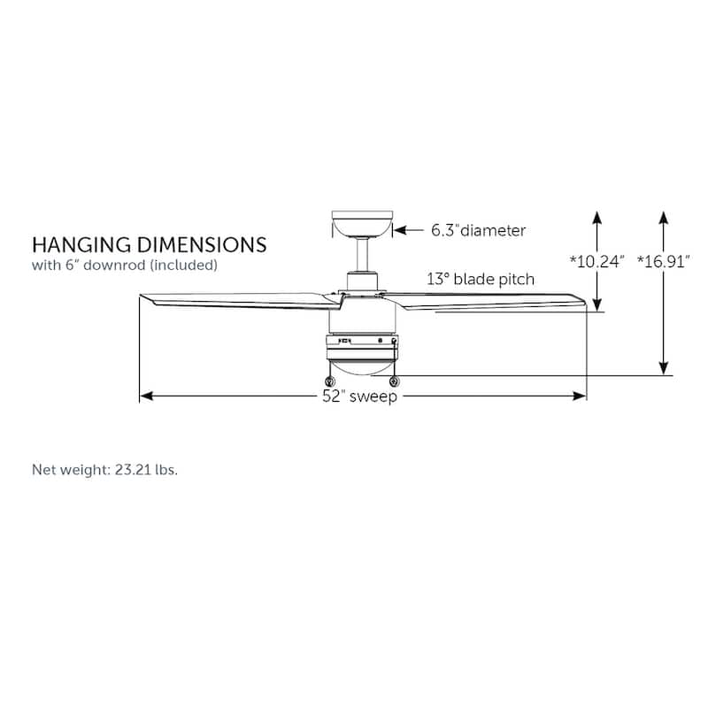 Fanimation PC/DC 52 inch Indoor/Outdoor Ceiling Fan with LED Light Kit Matte White