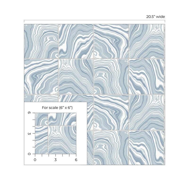 Luxe Haven Marbled Tile Peel and Stick Wallpaper