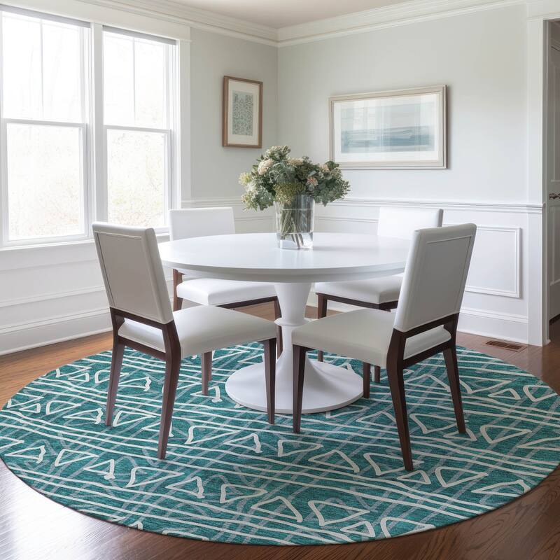 Machine Washable Indoor/ Outdoor Chantille Boho Morrocan Rug