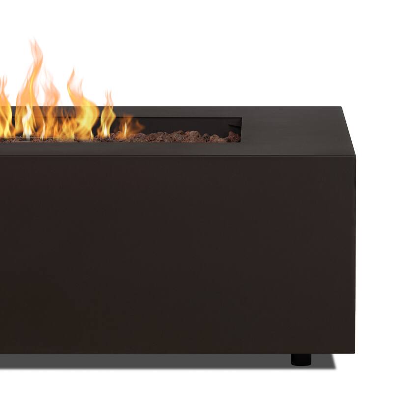 Aegean 70" Rectangle Fire Table Propane or Natural Gas by Real Flame