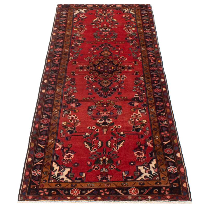 ECARPETGALLERY Hand-knotted Andelz Red Wool Rug - 3'8 x 10'8