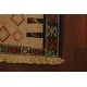preview thumbnail 5 of 14, Geometric Kilim Shiraz Persian Tribal Area Rug Hand-woven Wool Carpet - 2'0" x 2'10"