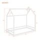 preview thumbnail 11 of 45, Twin Size House Bed with Roof, Playhouse Design, and Pinewood Frame