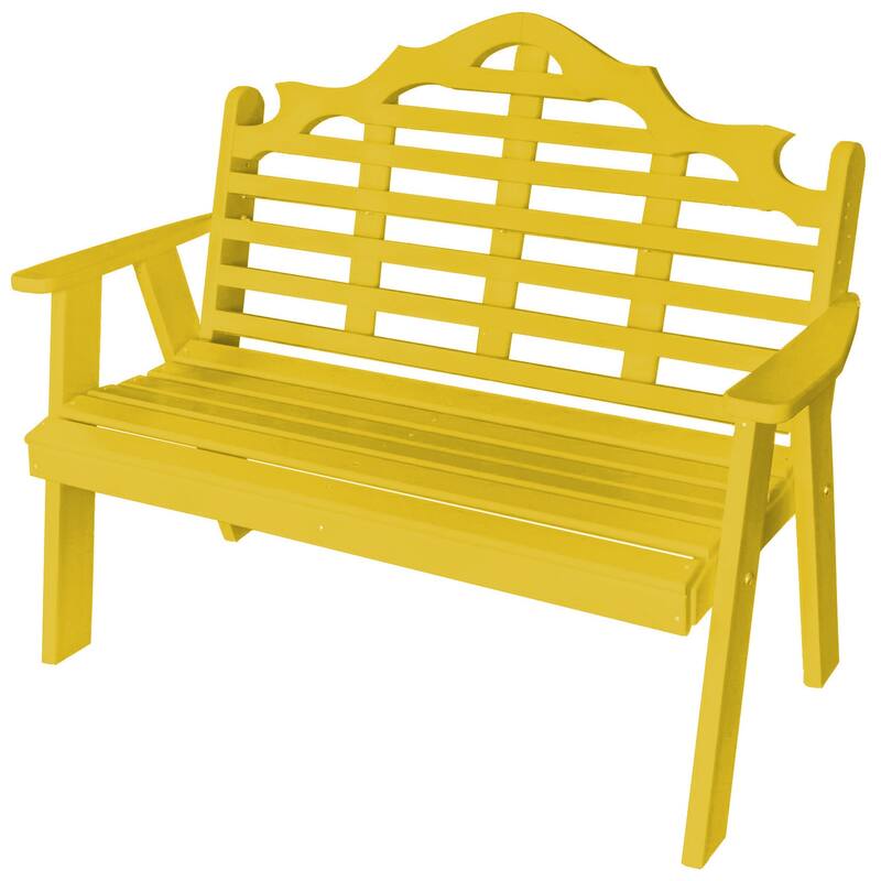 Poly 5' Marlboro Garden Bench - Lemon Yellow