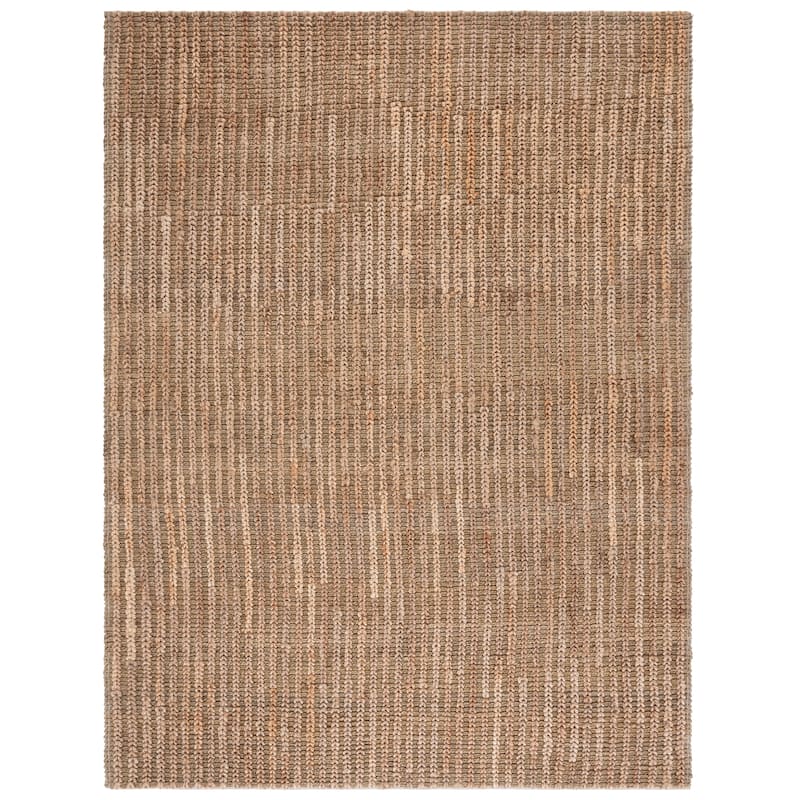 SAFAVIEH Flatweave Natural Nadette Fiber Farmhouse Jute Rug - 8' x 10' - Green/Natural