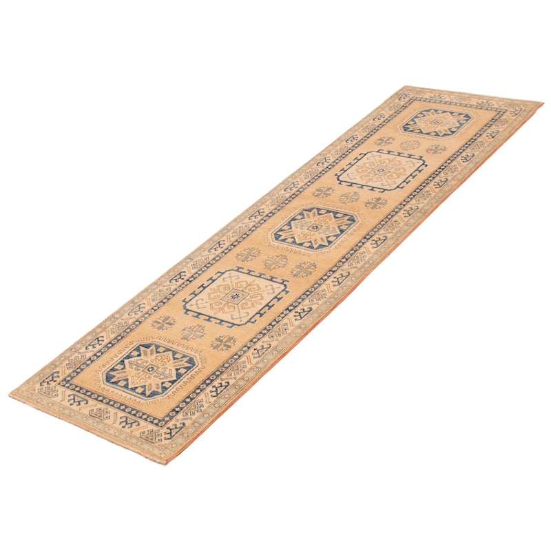 ECARPETGALLERY Hand-knotted Finest Ghazni Tan Wool Rug - 2'9 x 9'8