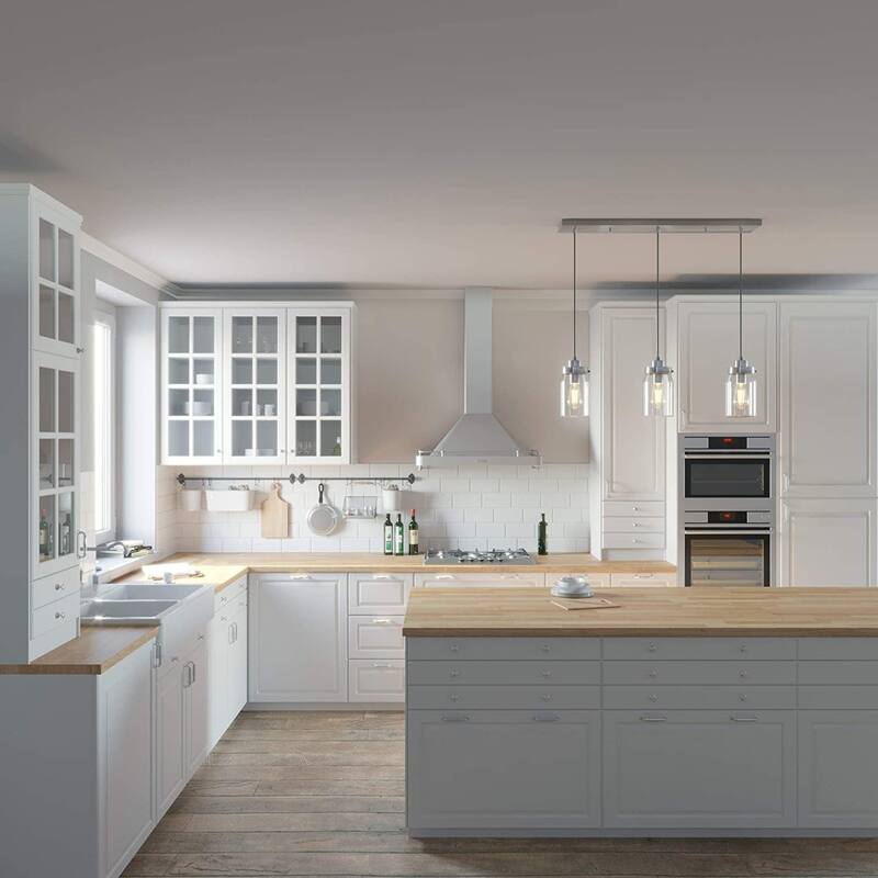 Hunter Devon Park 3-Light Linear Cluster Ceiling Light - Kitchen Island, Dining - Farmhouse, Rustic, Coastal