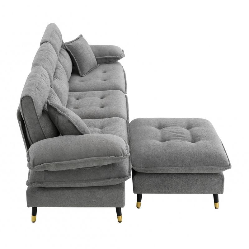 4-seater tufted sofa set