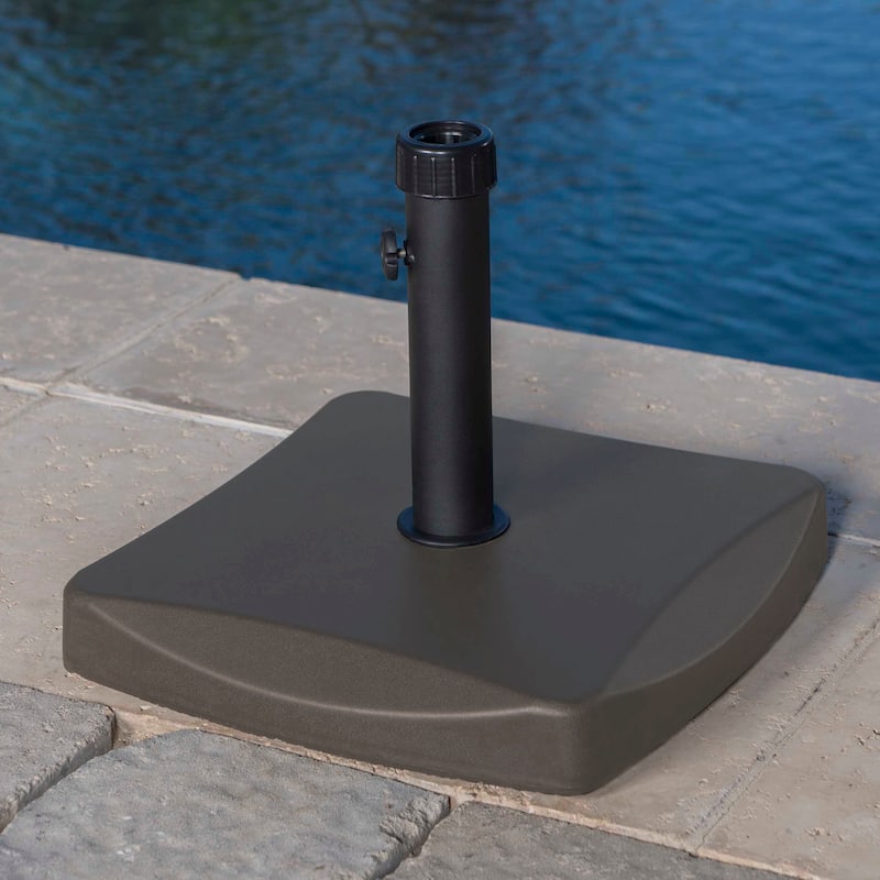 Heavy-Duty 55 lbs Square Umbrella Base with Adjustable Steel Pole
