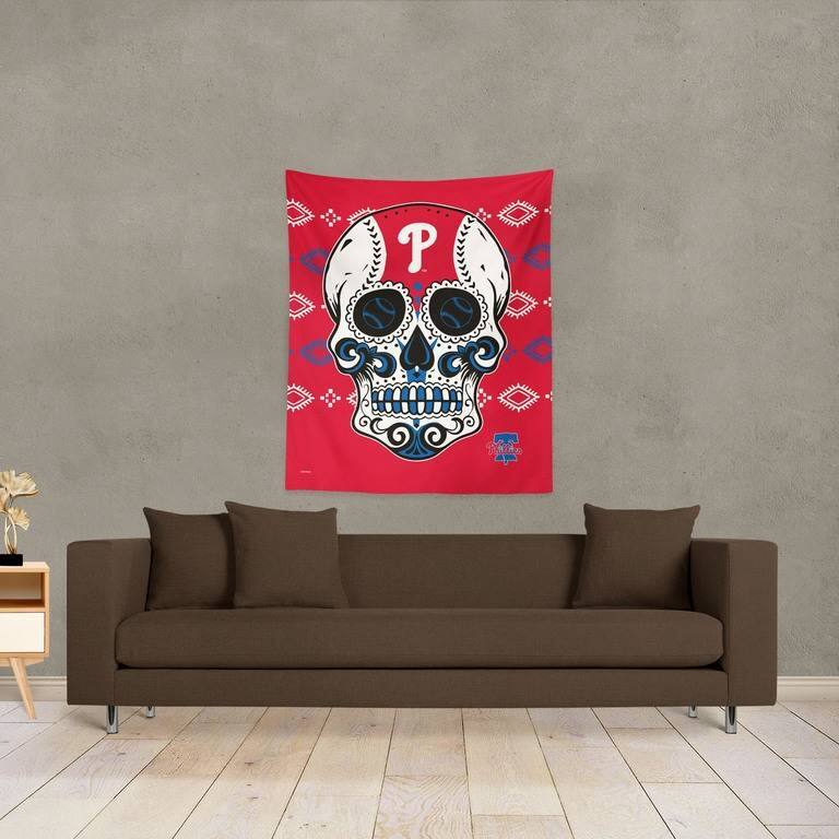 MLB Candy Skull Printed Wall Hanging