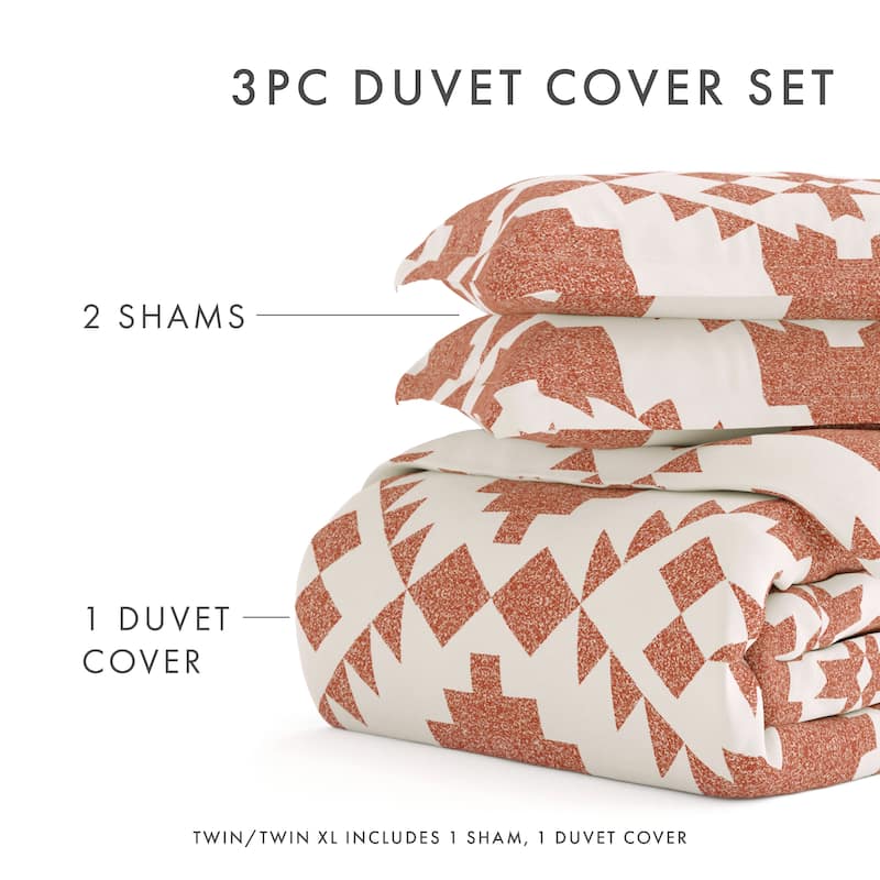 Becky Cameron Premium Ultra Soft Adobe Diamond 3-Piece Reversible Duvet Cover Set