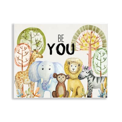 Stupell Be You Jungle Animals Wall Plaque Art Design By Kim Allen