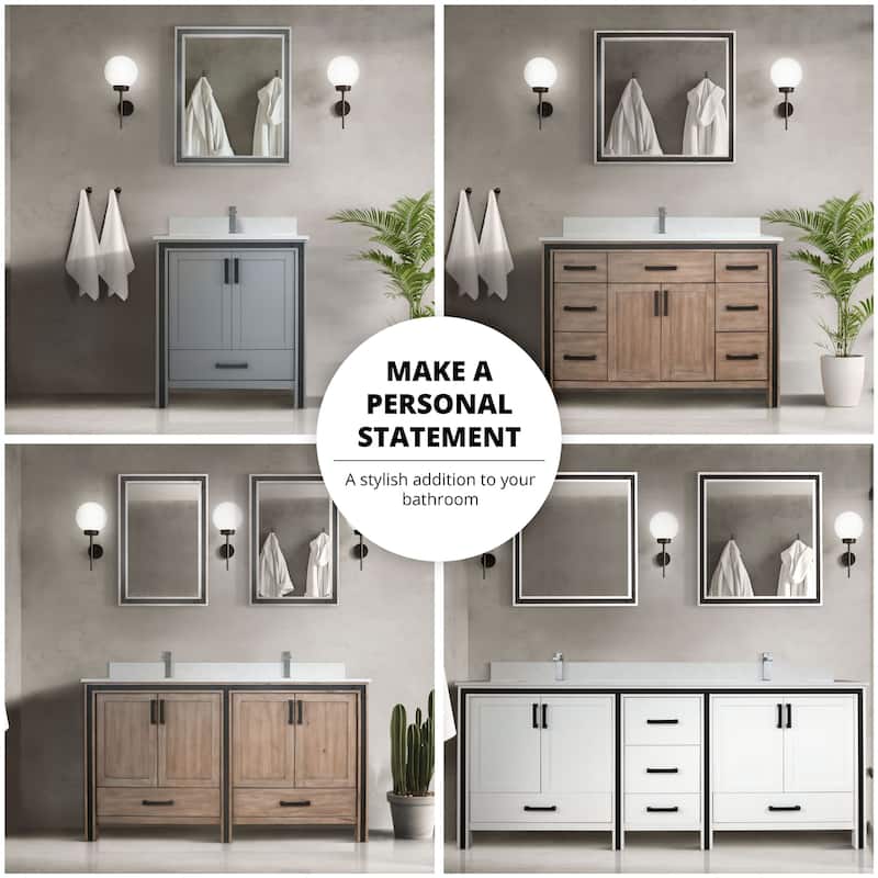 30-Inch Bathroom Vanity Cabinet with Storage Drawer & Mirror - Modern Freestanding Design