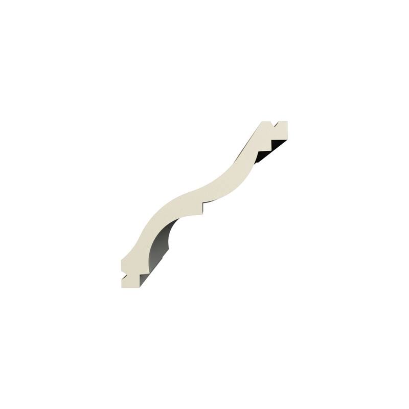 2 3/8"H x 2 3/8"P x 3 3/8"F x 96"L Isabel Crown Moulding - 1-Pack